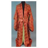 VINTAGE SILK BROCADE KIMONO WITH SASH VINTAGE SILK BROCADE KIMONO WITH SASH