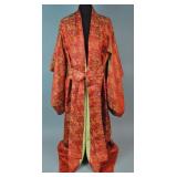 VINTAGE SILK BROCADE KIMONO WITH SASH