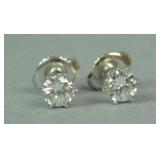 PAIR DIAMOND EAR STUDS, 0.60CTW PAIR DIAMOND EAR STUDS, 0.60CTW