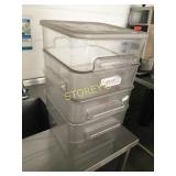 4 Food Containers - 12qrt