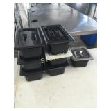 7 Black Inserts w/ Lids