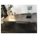 All S/S Welded Table w/ Hand Sink - 82 x 30