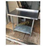 36 x 24 S/S Table w/ 2" BAcksplash