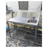 S/S Table w/ hand Sink & 11" Backsplash - 50x24x36