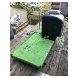 Green 4 Wheel Flat Cart - 30 x 60