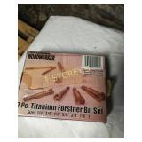 7pc Titanium Forstner Bit Set