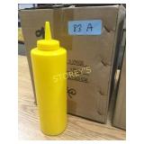 Dozen New 24oz Yellow Squeeze Bottle