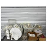 Cake Stands, Lights, Etc. w/ 5 Totes & Lids