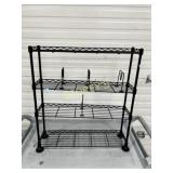 4 Shelf Black Rack 24x6x26