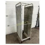 Alumin Mobile bakers rack ~20x28x69