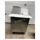 27" Refrigerated Mega-Top Prep Table on wheels