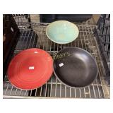 2 Crates of Dishes; ~12 Black 7" Bowls,