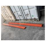 2 Orange Pallet Racking Cross Bars End ~7