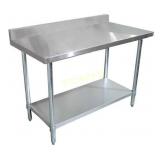 New 36 x 72 S/S Work Table w/ 5" Backsplash