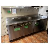93" SuttonAir 3dr Refrigerated Pizza Prep Table