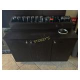 Wood Condiment Station ~48 x 22 x 32