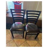 Ladder Back Metal Padded Chair