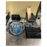 Cash Box, Cables, Tools,, Etc.