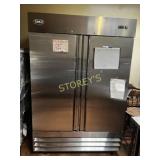 Canco 2dr S/S Upright Cooler on Wheels - Runs but