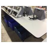 Folding table w/ grey laminate surface - 30 x 96