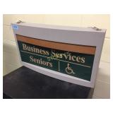 Metal Ceiling Suspended Sign w/ Hooks