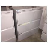 Lateral file cabinet- 3 drawer w/ individual locks