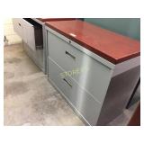 Lateral file cabinet - 2 drawer, lockable