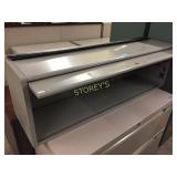 Binder bin - wall-mounted w/ rail, lockable, 48"w