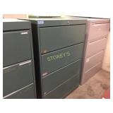 Lateral file cabinet - 4 drawer, 36" w, lockable