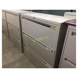 Lateral file cabinet - 3 drawer, 36"w