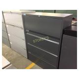 Lateral file cabinet - 4 drawer, 36"w, lockable, g