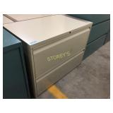 Lateral file cabinet - 2 drawer, 36"w, lockable