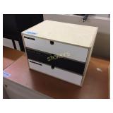 Wooden storage box w/ 3 letter-size drawers  - W1