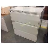 Lateral file cabinet - 3 drawer, 36"w, lockable -