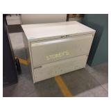 Lateral file cabinet - 2 drawer, lockable - W1