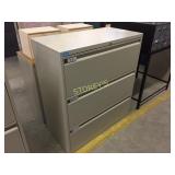 Lateral file cabinet - 3 drawer, 36"w, lockable -