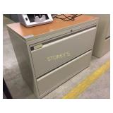 Lateral file cabinet - 2 drawer, 36"w, lockable,