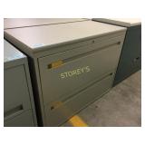 Lateral file cabinet - 2 drawer, 36"w, lockable,