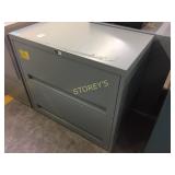 Lateral file cabinet - 2 drawer, 30" w, lockable