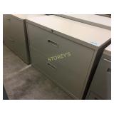 Lateral file cabinet - 2 drawer, 36"w, lockable -