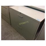 Lateral file cabinet - 2 drawer, 36"w, lockable -