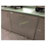 Metal storage cabinet - lockable , w/ 2 drawers
