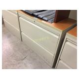 Lateral file cabinet - 2 drawer, 36"w w/ finish to