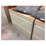 Lateral file cabinet - 2 drawer, 36"w w/ finish to