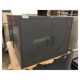 Cabinet - 2 door, metal, interior shelving,