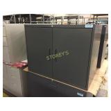 Cabinet - 2 door, metal, interior shelving,