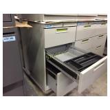 Drawer pedestal - lockable, 3 drawer, light grey