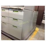 Drawer pedestal - lockable, 3 drawer, light grey