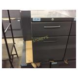 Mobile Drawer pedestal, 2 drawer, lockable, dark