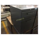 Mobile Drawer pedestal, 2 drawer, lockable, dark